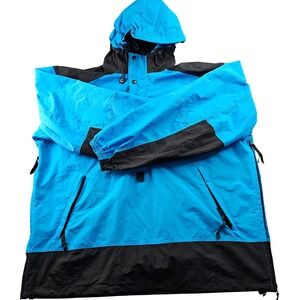 Sierra Designs Windbreaker Anorak Jacket Mens XL Blue Black Winter Sports Hooded